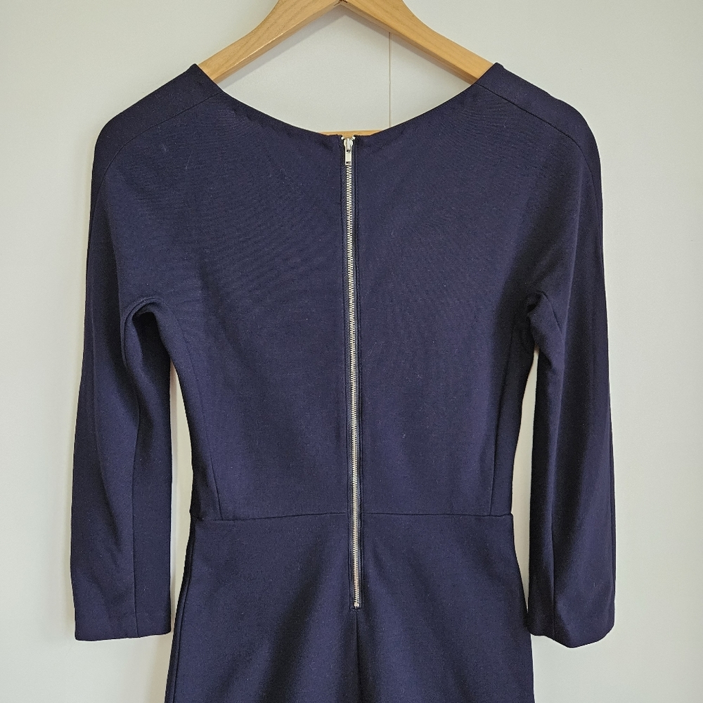WILFRED S Fétu Mini Long Sleeve  Bodycon Dress Royal Navy Size Small Aritzia - Picture 6 of 8